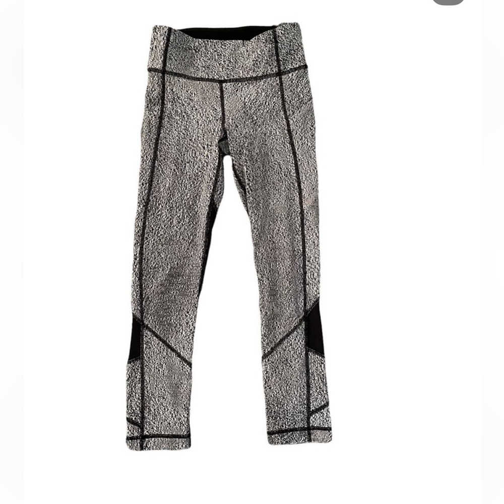 lululemon athletica black and white pace rival leggings